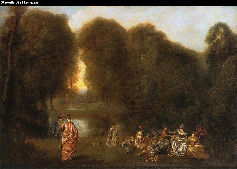 Jean-Antoine Watteau Gathering in the Park